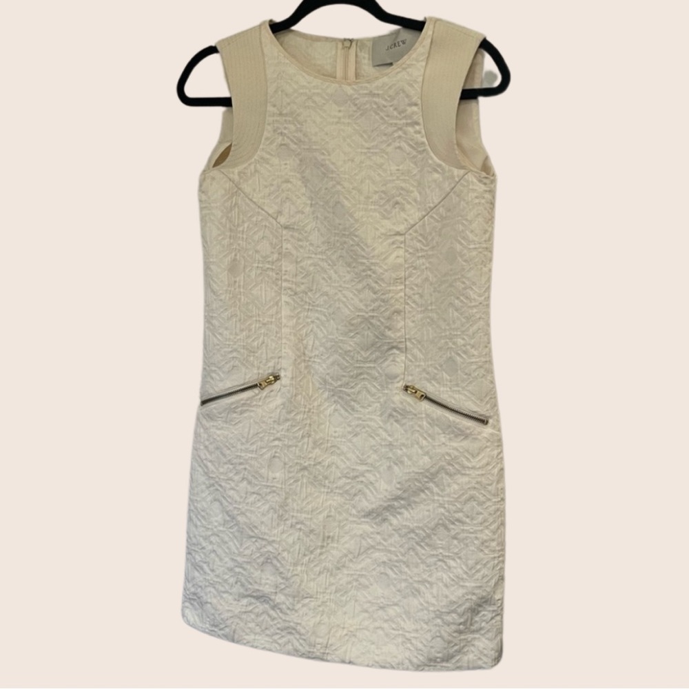 J. Crew Beige Structured Dress - Office Dress Party Dress Size XS